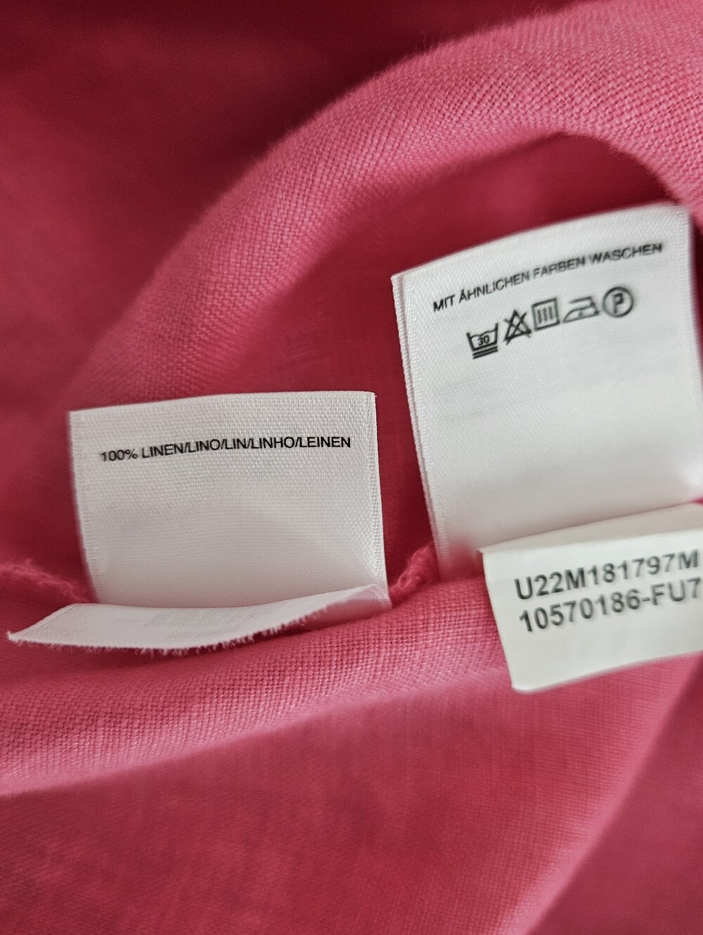 Jones New York Sport Tunic Top Linen Pink Roll Tab Long Sleeve Zip Shirt Small - Picture 8 of 8